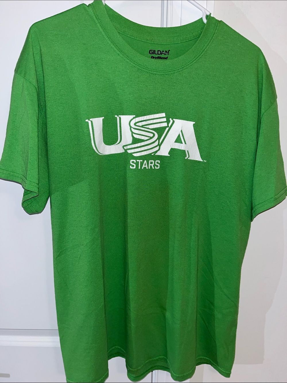 Green #18 Team USA Baseball Stars T shirt L Jersey work out gym yoga practice